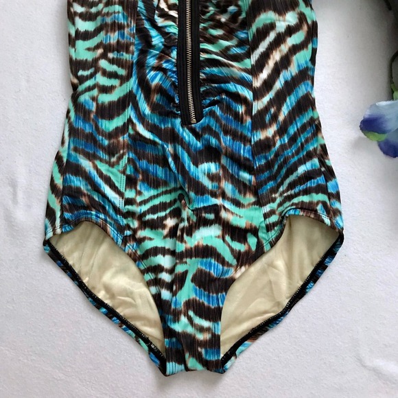 Coastal Blue NWOT One Piece Swim Suit Women M - Picture 3 of 14